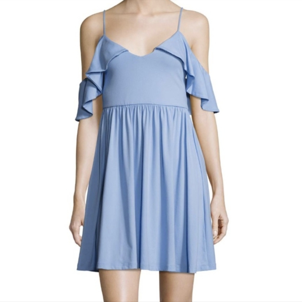 Susana Monaco Light Blue Flared Dress - Large